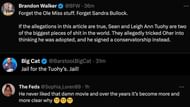 More fans on Twitter on Oher's claims